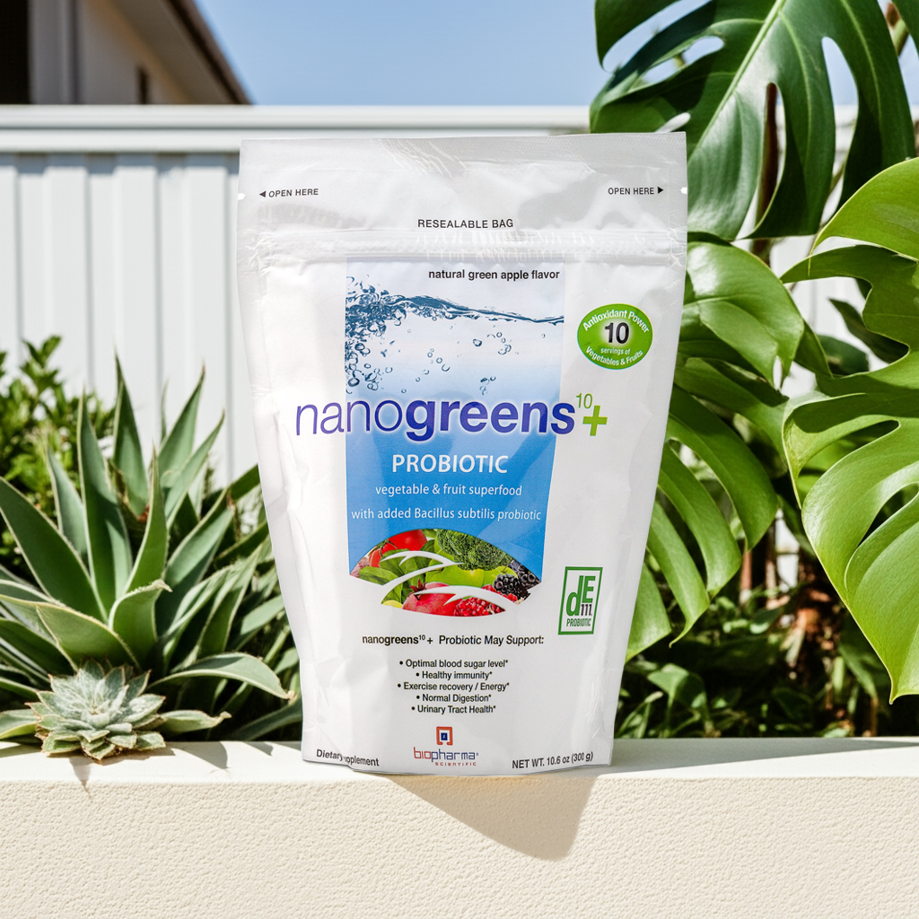 nanogreens+ probiotic: green apple